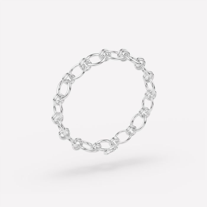 Paxton Silver Linked Bracelet