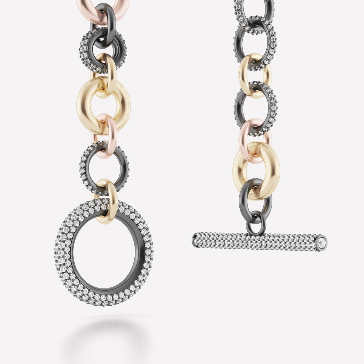 Spinelli Kilcollin Atlantis MX Pavé Diamond Toggle Necklace necklace, view 5