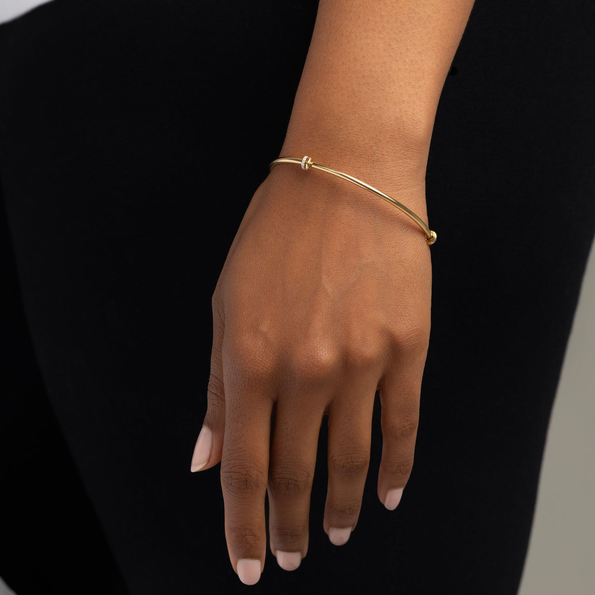 Spinelli Kilcollin Kini YG Pavé Bangle bracelet, view 2
