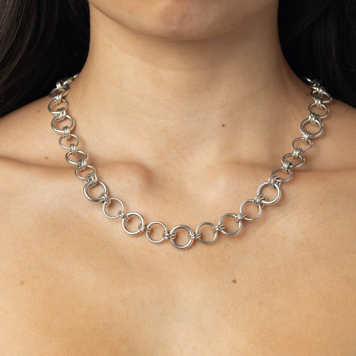 Paxton Silver Linked Necklace