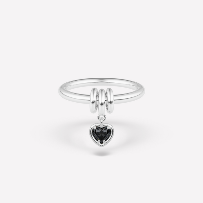 Spinelli Kilcollin Pia Heart Silver Noir