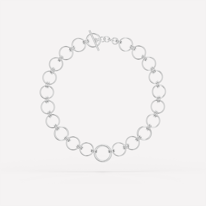 Titan Silver Linked Necklace