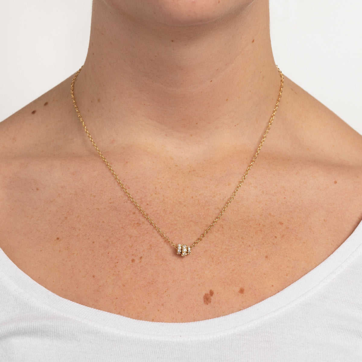 Spinelli Kilcollin Vesta YG Pavé Necklace necklace, view 2