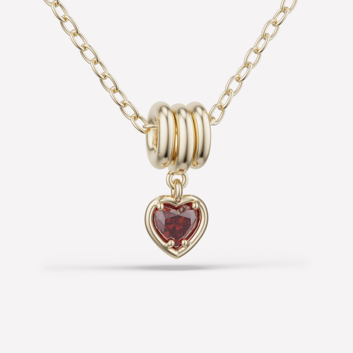 Spinelli Kilcollin Vesta Heart YG Ruby Necklace necklace