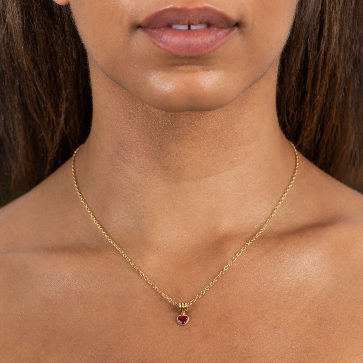 Spinelli Kilcollin Vesta Heart YG Ruby Necklace necklace, view 2