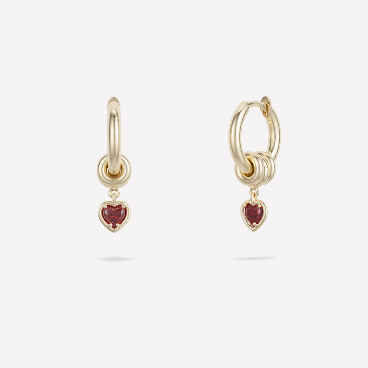 Spinelli Kilcollin Zahra Heart Earrings YG Ruby