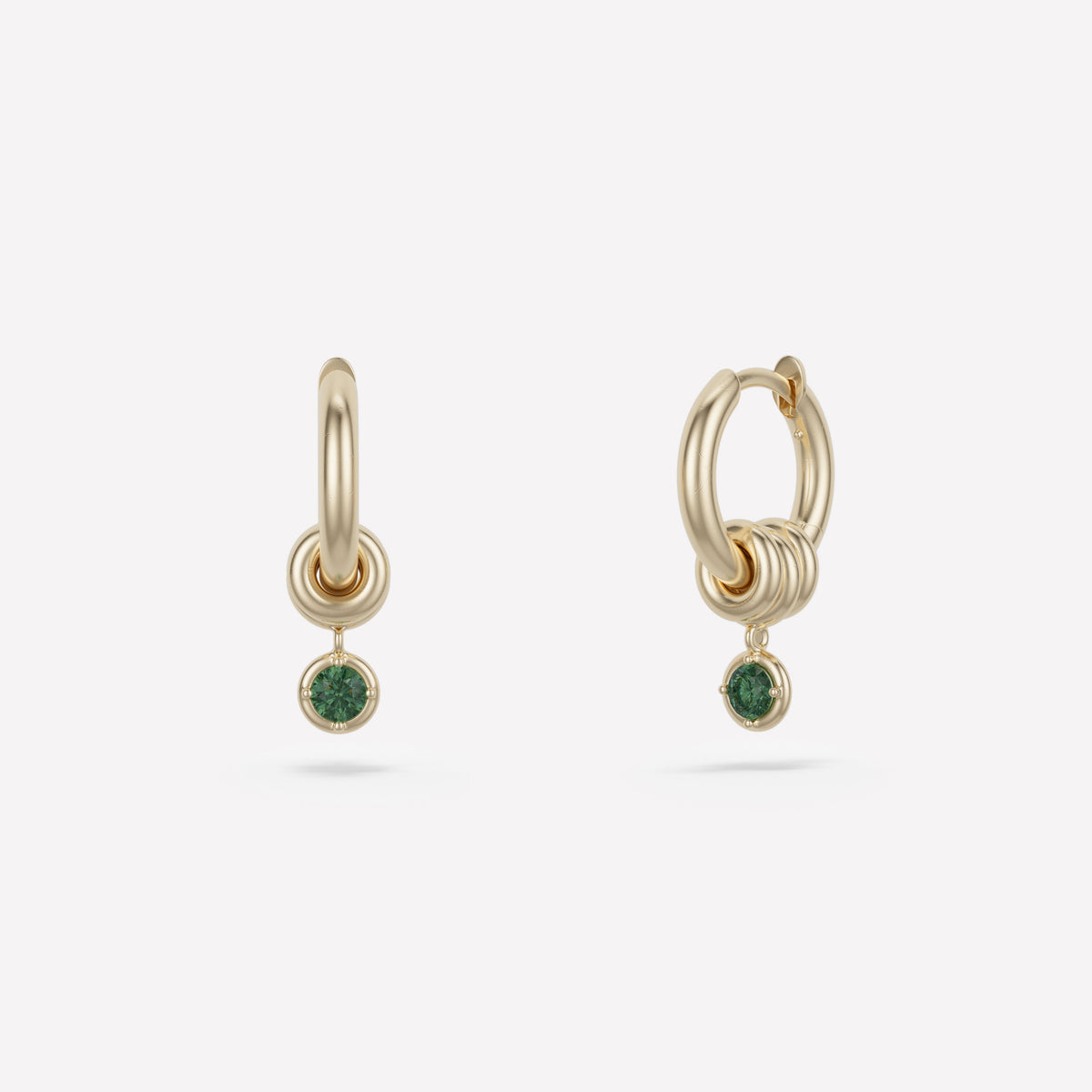 Spinelli Kilcollin Zahra YG Emerald Earrings