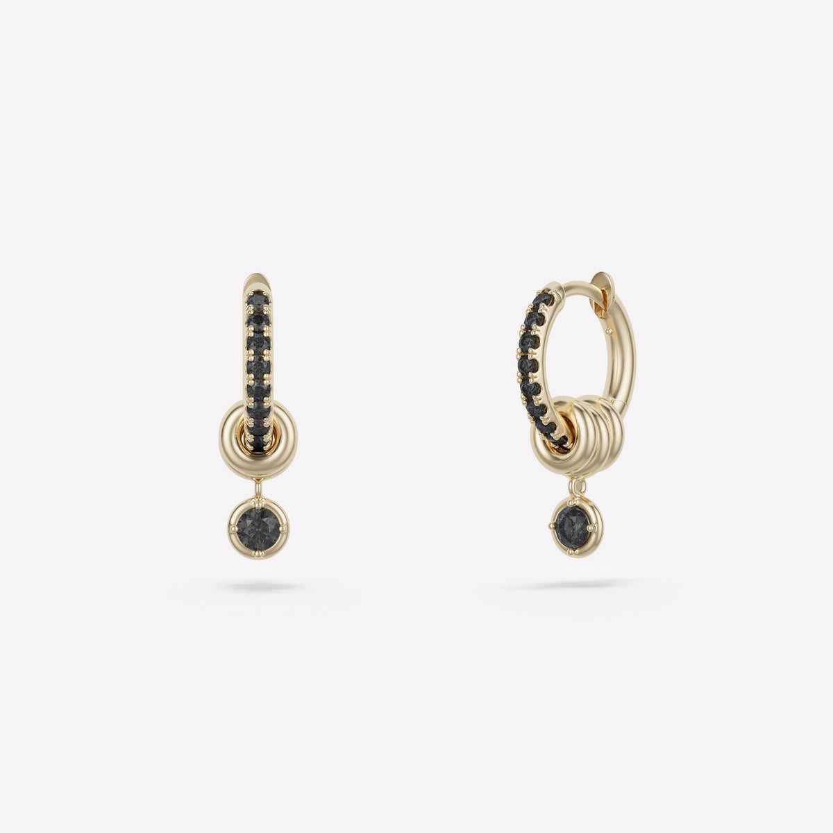 Spinelli Kilcollin Zahra Pavé YG Noir Earrings